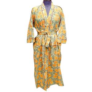 Kimono con Estampado Floral y Cierre de Cinturón con Cuello en V para Mujer, Tela Suave de Secado Rápido y Transpirable para Ropa de Playa y Atuendos Casuales - Product Image 1
