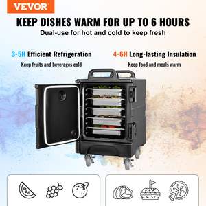 Caja de platos de catering aislada apilable 81QT Plato de frotamiento 81QT para camiones de comida Portador de bandejas de alimentos aislado - Product Image 2