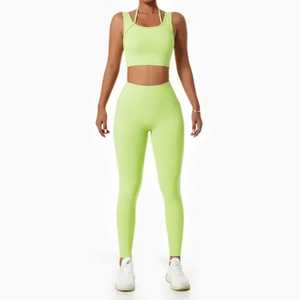 Conjunto de Dos Piezas para Mujer, Conjunto de Yoga de Alta Calidad de Marca Privada, Conjunto de Yoga Personalizado para Mujer a Bajo Precio - Product Image 5