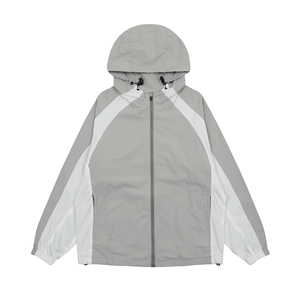Stree twear Manufacturer Custom <b>Men</b> Casual Color block Reflective Nylon waterproof Utility Windbreaker <b>Jacket</b> - Product Image 4