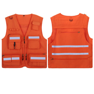 Gilet de sécurité réfléchissant haute visibilité unisexe en polyester multi-poches pour uniformes de gardiens toutes saisons - Product Image 6
