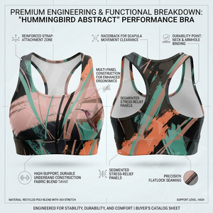 Soutien-gorge de sport respirant à sublimation avec logo personnalisé, anti-transpiration, toutes saisons, pour fitness, yoga et entraînement - Product Image 2
