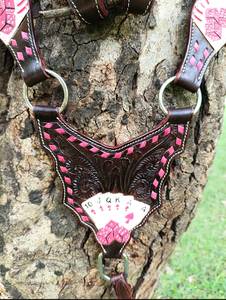 Más Vendido: Conjunto de Aperos de Cuero para Caballo Estilo Western, que incluye Pechopetral, Cabezada, Manta Bareback, Cincha sin Armação y Forro Polar - Product Image 2