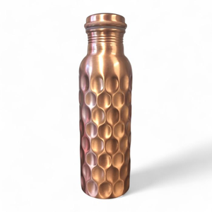 FAIZA CRAFT Luxury Eco-Friendly Diamond Hammered Copper Drinking Water <b>Bottle</b> Lid Modern-Style 1000ml FC-5714 OEM Supplier - Product Image 6