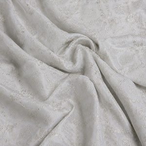 Grey Embroidered Organza Sari Fabric With <b>Sequin</b> Details For Women Party Wear Designer Garments Bridal Wear - Product Image 5
