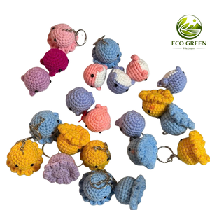 Cute Handmade Amigurumi Animal Keychain Soft Crochet Plush Toy Pendant Fashion <b>Bag</b> Charm for Women and Kids - Product Image 4