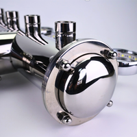 Distributeur de bière artisanale en acier inoxydable de type T à quatre têtes avec éclairage LED, machine à bière pression réfrigérée, tour à bière