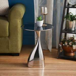 Elite Collection <b>Side</b> <b>Table</b> With <b>Glass</b> Top Midcentury Design Living Room Furniture Decorative Accent <b>Table</b> - Product Image 6
