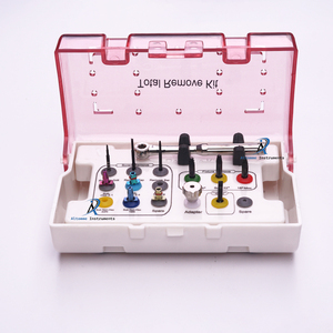 Kit de Extracción Dental Completo, Fresas con Recubrimiento de Diamante, Juego de Instrumentos Quirúrgicos Manuales de Acero Inoxidable Reutilizables, Ergonómicos, para Implantes, con Certificación CE - Product Image 5