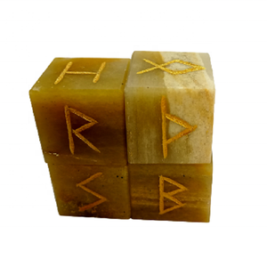 ชุดรูนหินอเวนจูรีนสีแดงลูกบาศก์รูนลูกเต๋าไวกิ้งพลอยคริสตัลแร่ธรรมชาติชุดอักษรรูนขายส่งขายส่ง - Product Image 4