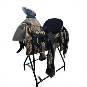 Selle de course en cuir de buffle véritable, faite à la main sur mesure, selle anglaise avec arceau en bois, respirante, confortable et durable, couvertures pour chevaux - Product Image 1