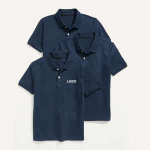 เสื้อโปโลนักเรียนสีแดงเลือดหมู ผ้าฝ้าย ยูนิเซ็กซ์ พิมพ์โลโก้ สำหรับเด็ก - Product Image 6