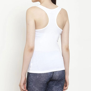 Débardeur Femme Personnalisé Blanc Col Carré en Coton Spandex Tricoté Côtelé Coupe Slim Sans Manches Basique Quotidien Décontracté Vente en Gros BD - Product Image 2