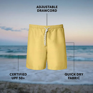 Shorts de bain homme grande taille sur mesure, écologiques, légers, anti-plis, séchage rapide, polyester/coton, style urbain - Product Image 3