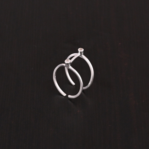 Cubic Zirconia Gemstone <b>Adjustable</b> Stylish <b>Ring</b> | 925 Sterling Silver - Product Image 2