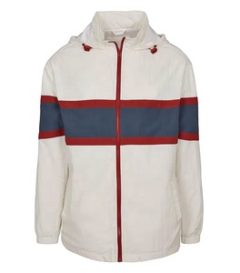 Chaqueta deportiva cortavientos de poliéster con efecto arrugado, personalizada con bloques de color, impermeable para hombre, con cierre de cremallera. - Product Image 3