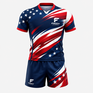 Ensemble d'uniformes de rugby sublimés personnalisés, maillot et short de rugby respirants à séchage rapide, vêtements d'entraînement haute performance, vêtements d'équipe - Product Image 1