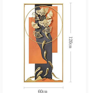 Arte de Pared de Hoja de Ginkgo Metálica de Lujo, Decoración Botánica Moderna para Pared, Panel Decorativo Colgante para Sala de Estar, Hotel, Oficina, Hogar - Product Image 4