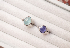 Tanzanite Oval Cabochon <b>Ring</b> 925 Sterling <b>Silver</b> Handcrafted Twisted Rope Band Purple Blue Gemstone <b>Solitaire</b> Jewelry - Product Image 2