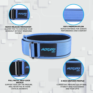 Ceinture de musculation en néoprène Cordura avec fermeture velcro, sangle réglable, légère, soutien dorsal, pour la musculation, le fitness, la force athlétique - Product Image 4