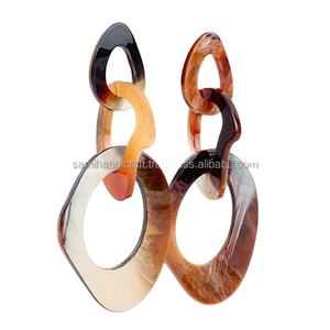 Pendientes de Cuerno de Búfalo Estilo Vintage Hechos a Mano de Alta Calidad, Aleación de Metal Precioso con Certificación IGI, Origen Ético, Clásicos - Product Image 5