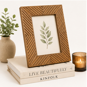 Wholesale Handcrafted Wooden Photo <b>Frame</b> Textured Chevron Pattern <b>Picture</b> <b>Frame</b> Geometric <b>Wood</b> Tabletop <b>Frame</b> for Home Decor - Product Image 6