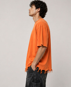 Camiseta Oversize Grunge Desgastada para Hombre, Estilo Vintage Lavado, Algodón Pesado 100%, Cuello Redondo, Ajuste Regular, Streetwear, Lavado Ácido - Product Image 5