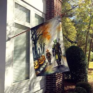 Orcs Spooky Halloween Grand Polyester Maison Drapeau Multicolore Porche Manches Pôle Décoratif Cour Bannière Oeuvre Tenture Murale - Product Image 2