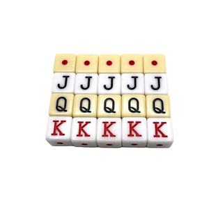 10pcs Spanish Poker <b>Dice</b> Resin 6-Sided Square JQK <b>Dice</b> Set White 16mm Card Symbols Dot K Q J 8 7 - Product Image 2