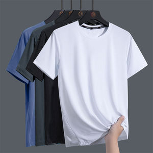 เสื้อยืดคอกลมแขนสั้นผู้ชาย สีพื้น ซับเหงื่อ ระบายอากาศ แห้งเร็ว ผ้าฝ้าย 100% ทรงเข้ารูป รับสกรีนโลโก้ มีสินค้าพร้อมส่ง - Product Image 2
