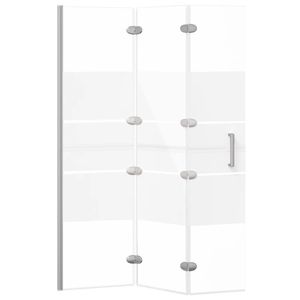 Mamparas de Ducha Plegables Blancas ESG de 39.4"x55.1" - Product Image 4