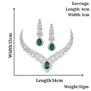 Silver Plated Brass Ethnic Jewelry Set with Zircon and Imitation Pearl Necklace Earrings Bracelet for Women Wedding <b>Gift</b> - Product Image 4
