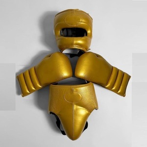 Customized Boxing Sparring Set With Real Cowhide Leather Lace Up Boxing Gloves, Foul Protector & <b>Head</b> Gear MMA Boxing kit - Product Image 3