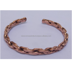 Bracelet ajustable en cuivre et laiton, bracelet tibétain de guérison, fait main, unisexe, bijou spirituel, cadeau - Product Image 3