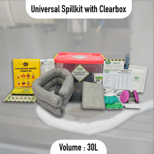 SABER SU30-SK/CB Kit Portátil de Control de Derrames Universal de 30L, Caja Transparente |   Solución Ecológica de Polipropileno para Respuesta a Emergencias de Petróleo - Product Image 2
