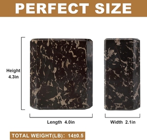 Hot Selling Black marble bookends heavy books holder stone book ends heavy duty bookend decorative <b>shelf</b> decor block bookends - Product Image 5