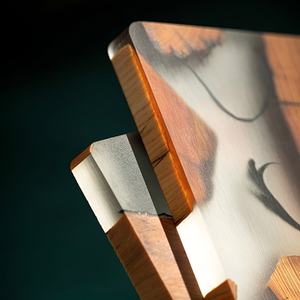 Wood Epoxy Resin Coaster Set <b>Marble</b> <b>Table</b> Mat Drink coaster Wooden Placemat for <b>Coffee</b> Tea <b>Table</b> Decor - Product Image 4