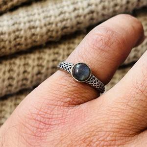 Trendy Fashion Unique <b>Labradorite</b> <b>Ring</b> Oxidized Silver Plated Brass Dainty <b>Ring</b> Statement Vintage Wholesale <b>Ring</b> For Women - Product Image 6