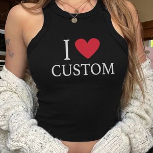 Camiseta de Verano para Mujer, Estilo Urbano, Vintage, Lavada, Corta, de Alta Calidad, Personalizada, de Algodón - Product Image 3