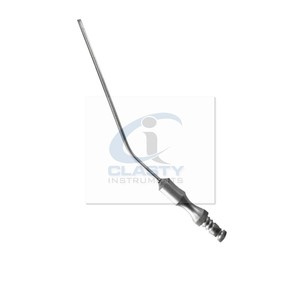 Tube d'aspiration ORL Zoellner de qualité médicale, instrument chirurgical personnalisé en acier inoxydable pour l'élimination du cérumen, alimentation manuelle - Product Image 1