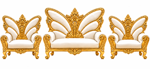 Scène de mariage de luxe Papillon Grandeur, blanc et or, pour réception de mariage, USA - Product Image 6