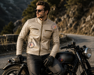 <b>men</b> genuine leather motorcycle <b>biker</b> <b>jacket</b> motocross racing street riding cycling premium custom oem lazib sports manufacturer - Product Image 3