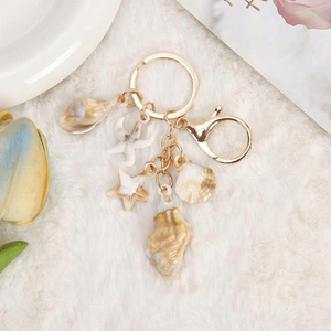 Natural Seashell Keychain <b>Ocean</b> Inspired Pendant Key Holder Coastal Souvenir Fashion Accessory - Product Image 3