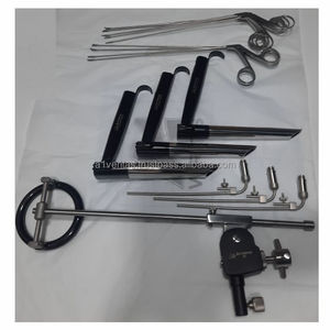 Ensemble de laryngoscope direct professionnel en acier inoxydable A-1 VERITAS pour l'examen des voies respiratoires ORL avec lames réutilisables et poignée LED - Product Image 5