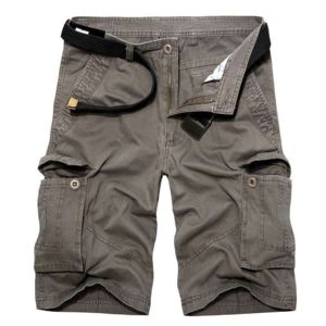 Men's Eco-Friendly 100% Cotton Waterproof Cargo Shorts with Multiple Pockets - Product Image 5