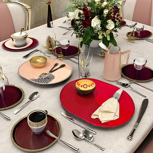 Mantel de mesa de comedor Mantel individual de cuero impermeable Mantel de mesa de cuero de lujo para decoración del hogar - Product Image 4