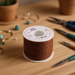 Cordoncino Marrone Tirato 0.5Cm X 13M per Artigianato e Creazione di Gioielli - Product Image 3