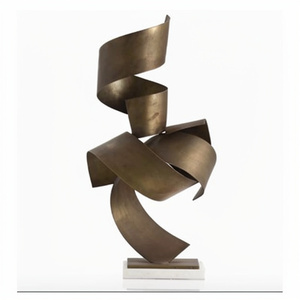 Sculpture de table en fer forgé Art Déco, faite à la main, écologique, personnalisable, décoration métallique pour la maison, statue décorative - Product Image 1