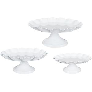 Soporte de Pedestal para pastel, estructura Floral de Color blanco, tamaño personalizado, alta calidad, metalizado - Product Image 1