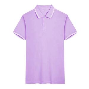 Polo rose tendance personnalisé pour homme – T-shirt d'été en coton style streetwear pour le golf avec logo brodé OEM sur le col - Product Image 6